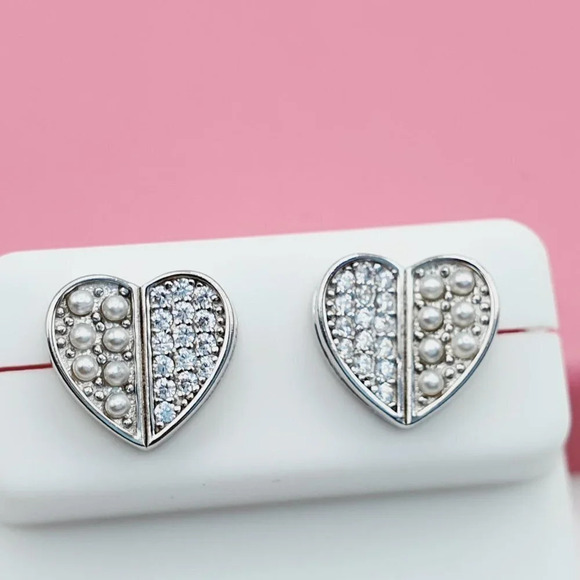 "925 Sterling Silver Cubic Zirconia Earrings, U19254575 - Picture 7 of 11